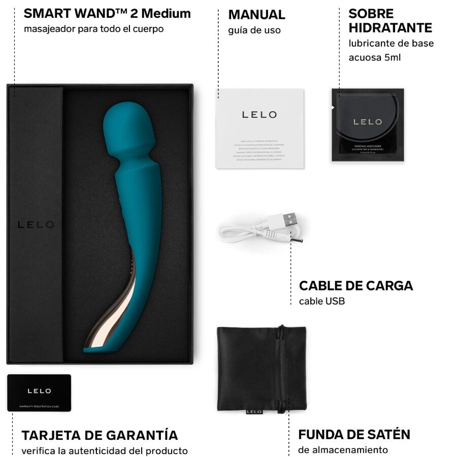 LELO - SMART MEDIUM WAND 2 OCEAN BLUE MASSAGER
