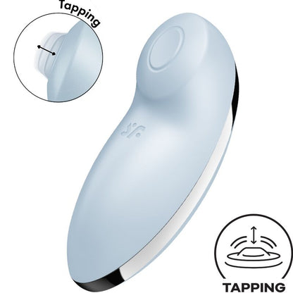 SATISFYER - TAP & CLIMAX 2 VIBRATOR & STIMULATOR BLUE