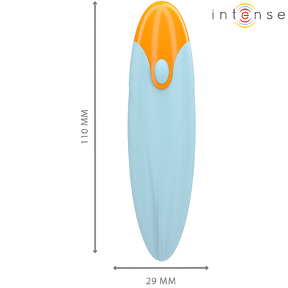 INTENSE - MIKE VIBRATING BULLET 10 VIBRATIONS BLUE REMOTE CONTROL