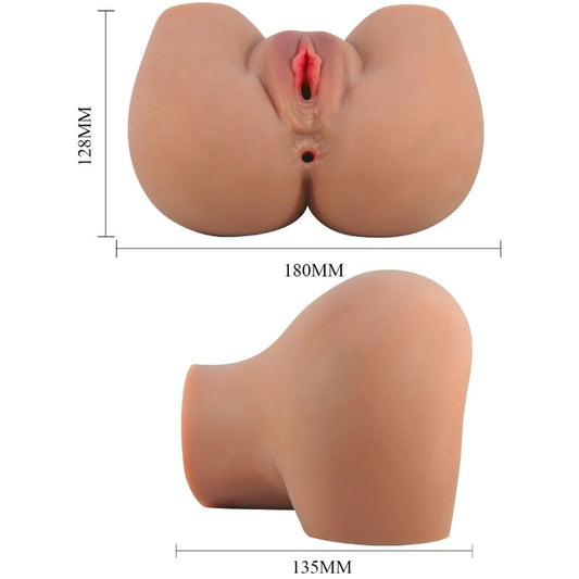 CRAZY BULL - MILA VIBRATOR BUTT WITH REALISTIC VAGINA AND ANUS FLESH CONTROL REMOTO
