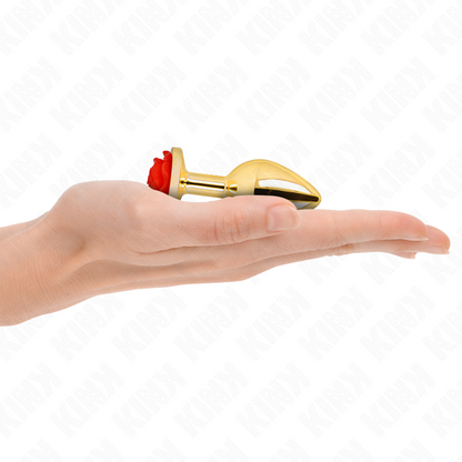 KINK -  PLUG ANAL GOLD ROSE RED SIZE S