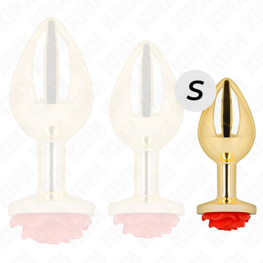 KINK -  PLUG ANAL GOLD ROSE RED SIZE S
