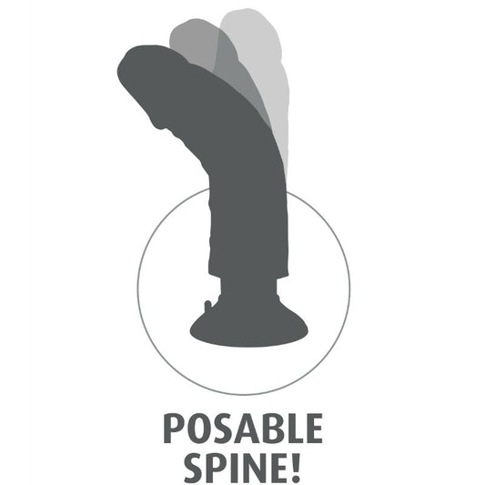 KING COCK - 15.24 CM VIBRATING COCK FLESH