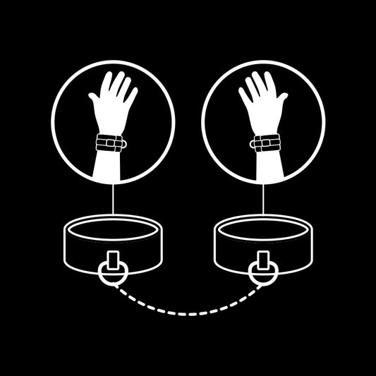 FETISH SUBMISSIVE - VEGAN LEATHER HANDCUFFS WITH NOPRENE LINING